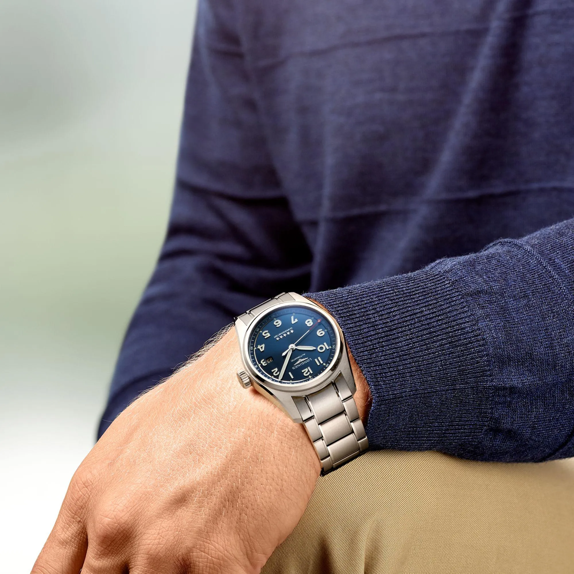 LONGINES SPIRIT WATCH 42mm Blue Automatic Steel L3.811.4.93.6