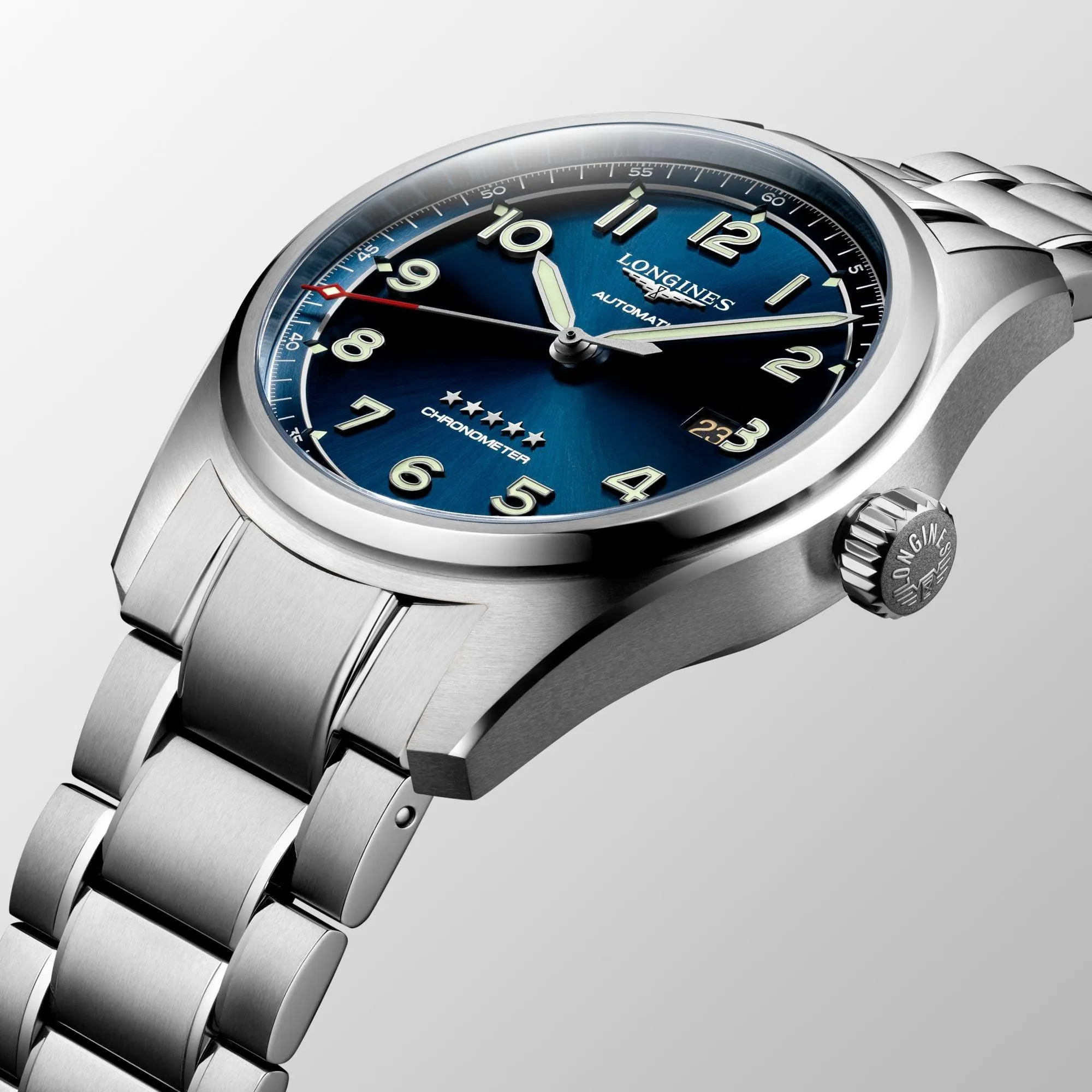 LONGINES SPIRIT WATCH 42mm Blue Automatic Steel L3.811.4.93.6