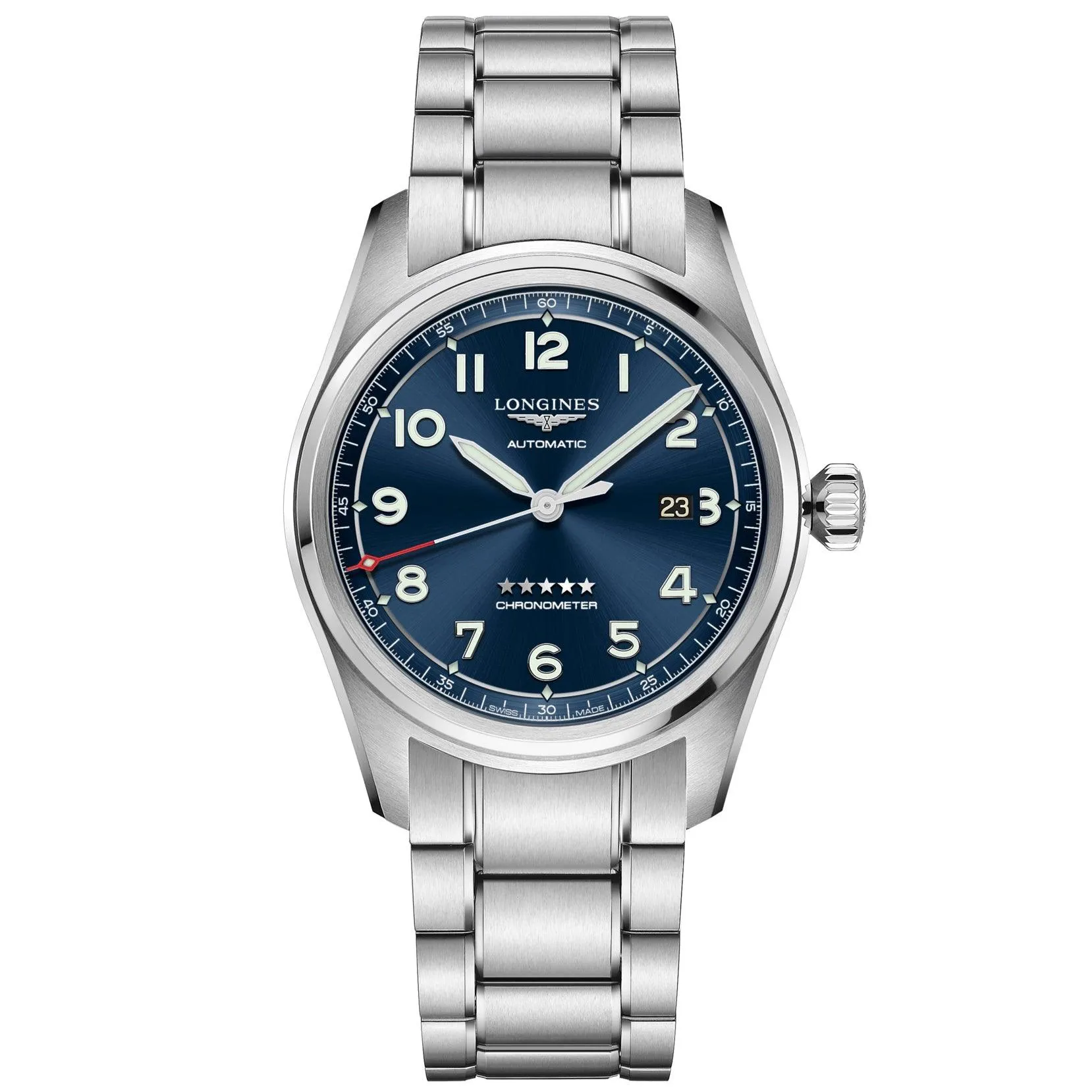 LONGINES SPIRIT WATCH 42mm Blue Automatic Steel L3.811.4.93.6