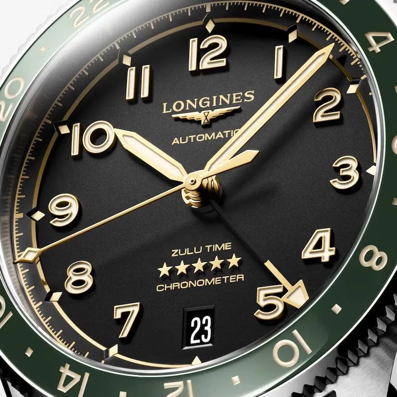 LONGINES Watch Spirit Zulu Time 39mm Anthracite Automatic Steel L3.802.4.63.2