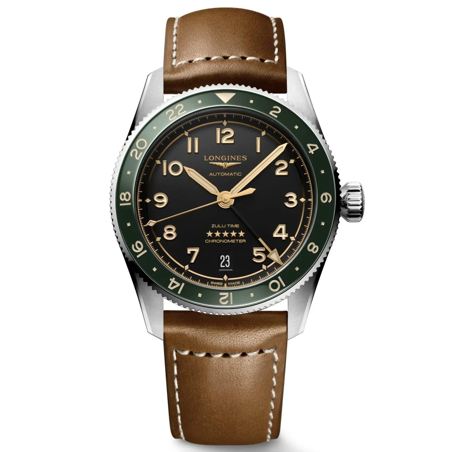 LONGINES Watch Spirit Zulu Time 39mm Anthracite Automatic Steel L3.802.4.63.2
