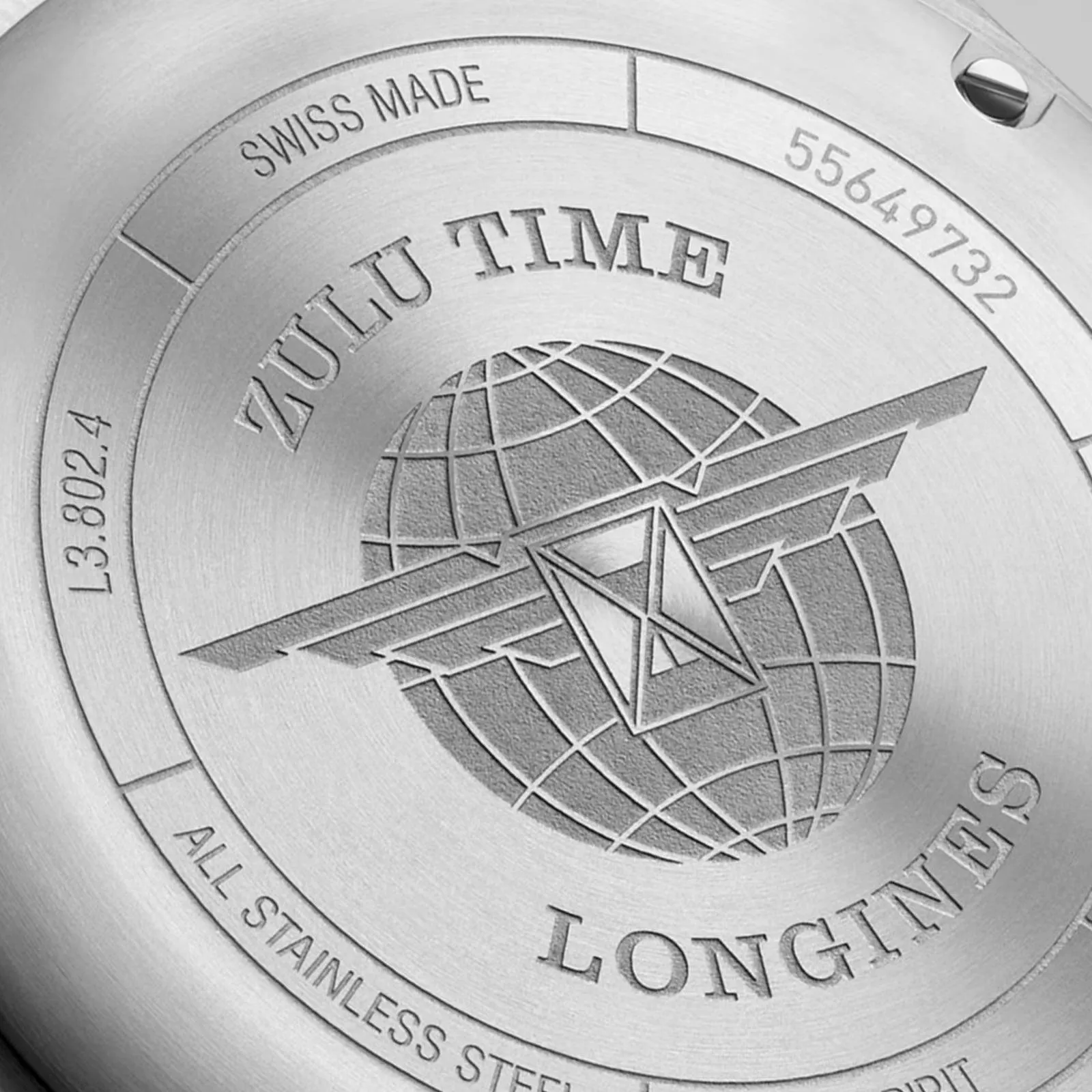 LONGINES Watch Spirit Zulu Time 39mm Anthracite Automatic Steel L3.802.4.63.2