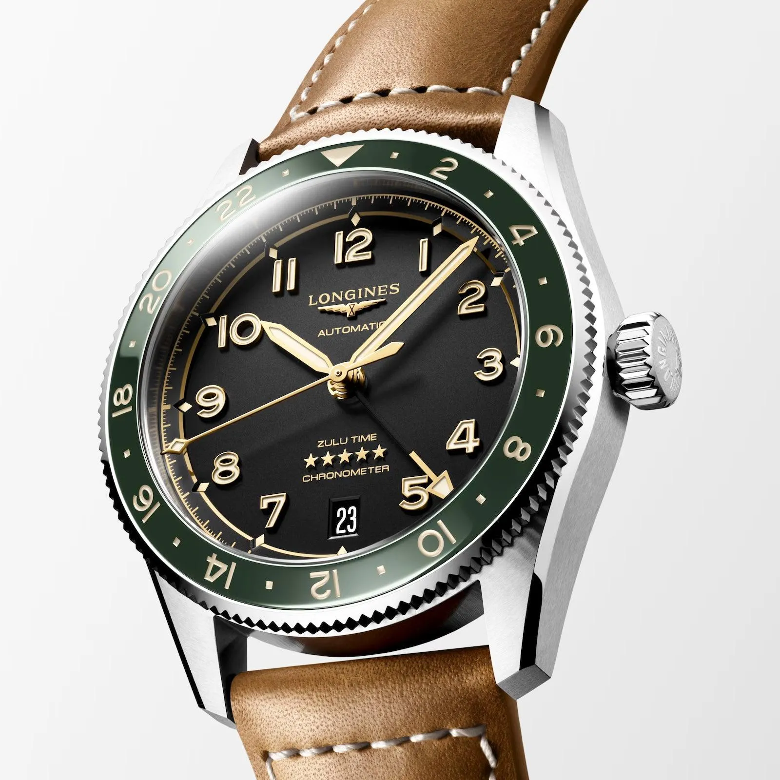 LONGINES Watch Spirit Zulu Time 39mm Anthracite Automatic Steel L3.802.4.63.2