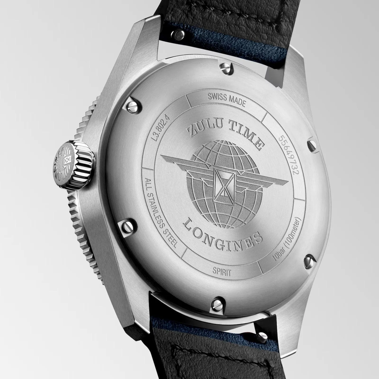 LONGINES Watch Spirit Zulu Time 39mm Automatic Blue Steel L3.802.4.93.2