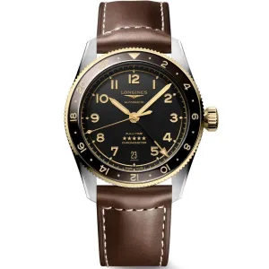 LONGINES Watch Spirit Zulu Time 39mm Black Automatic Steel And Gial Yellow 18kt L3.802.5.53.2