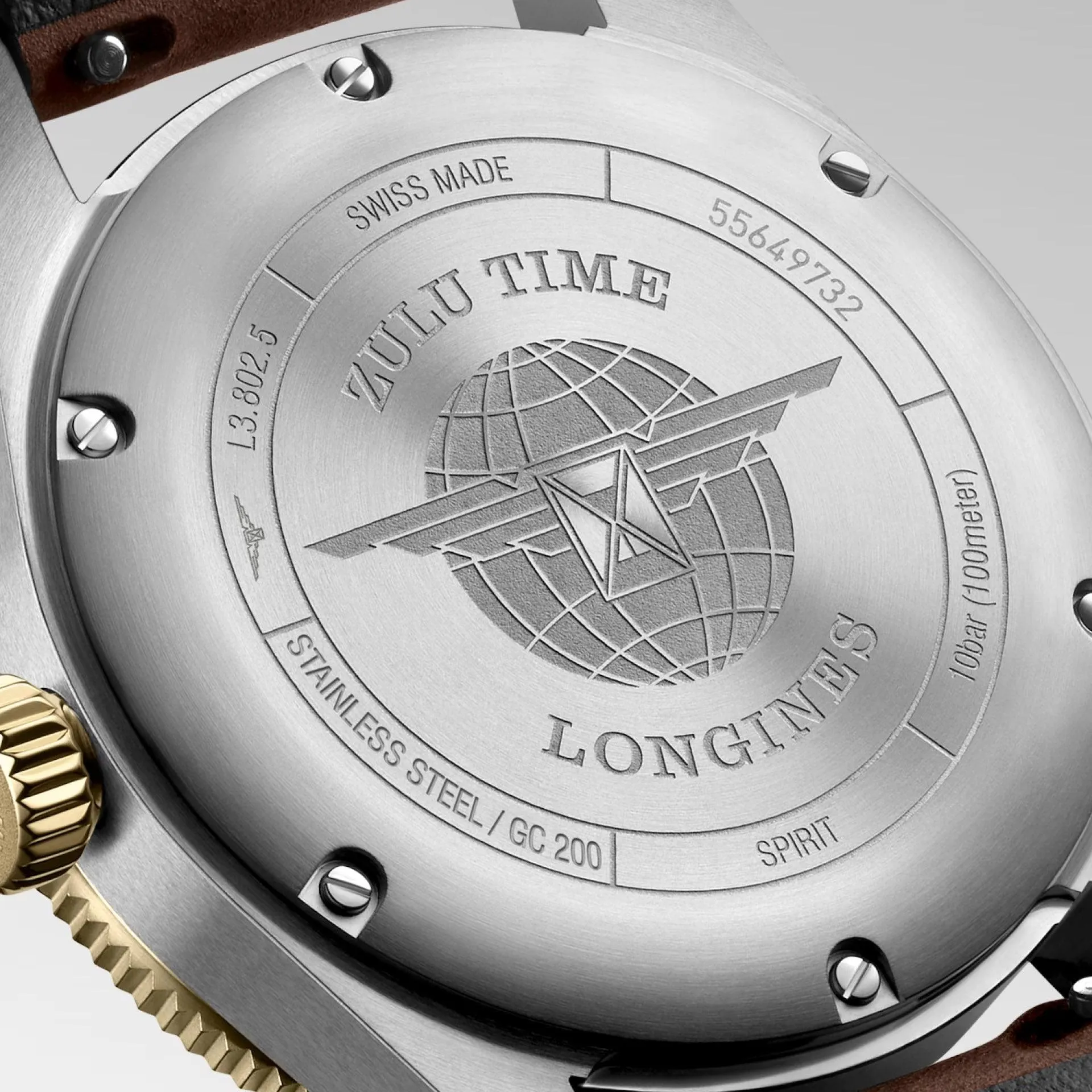 LONGINES Watch Spirit Zulu Time 39mm Black Automatic Steel And Gial Yellow 18kt L3.802.5.53.2