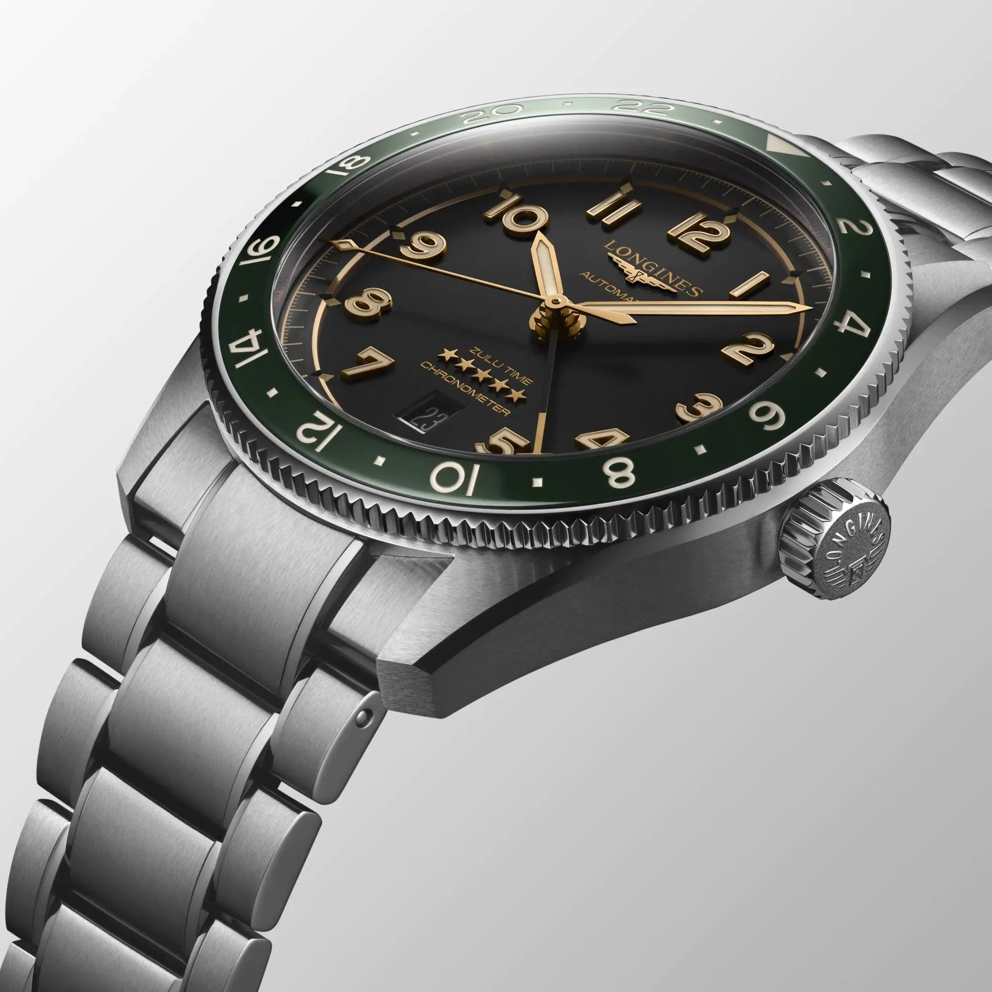 LONGINES Watch Spirit Zulu Time 42mm Anthracite Automatic Steel L3.812.4.63.6