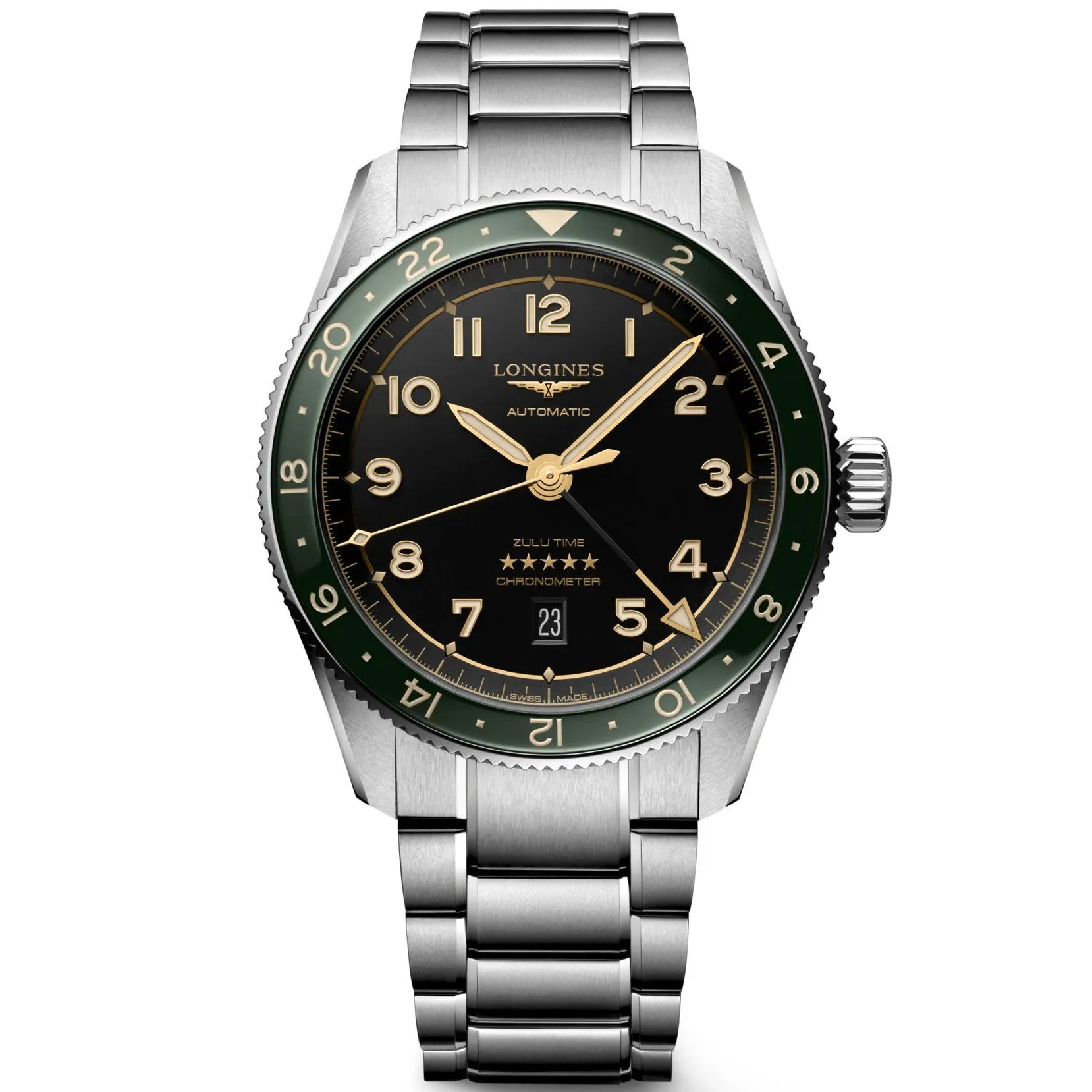 LONGINES Watch Spirit Zulu Time 42mm Anthracite Automatic Steel L3.812.4.63.6