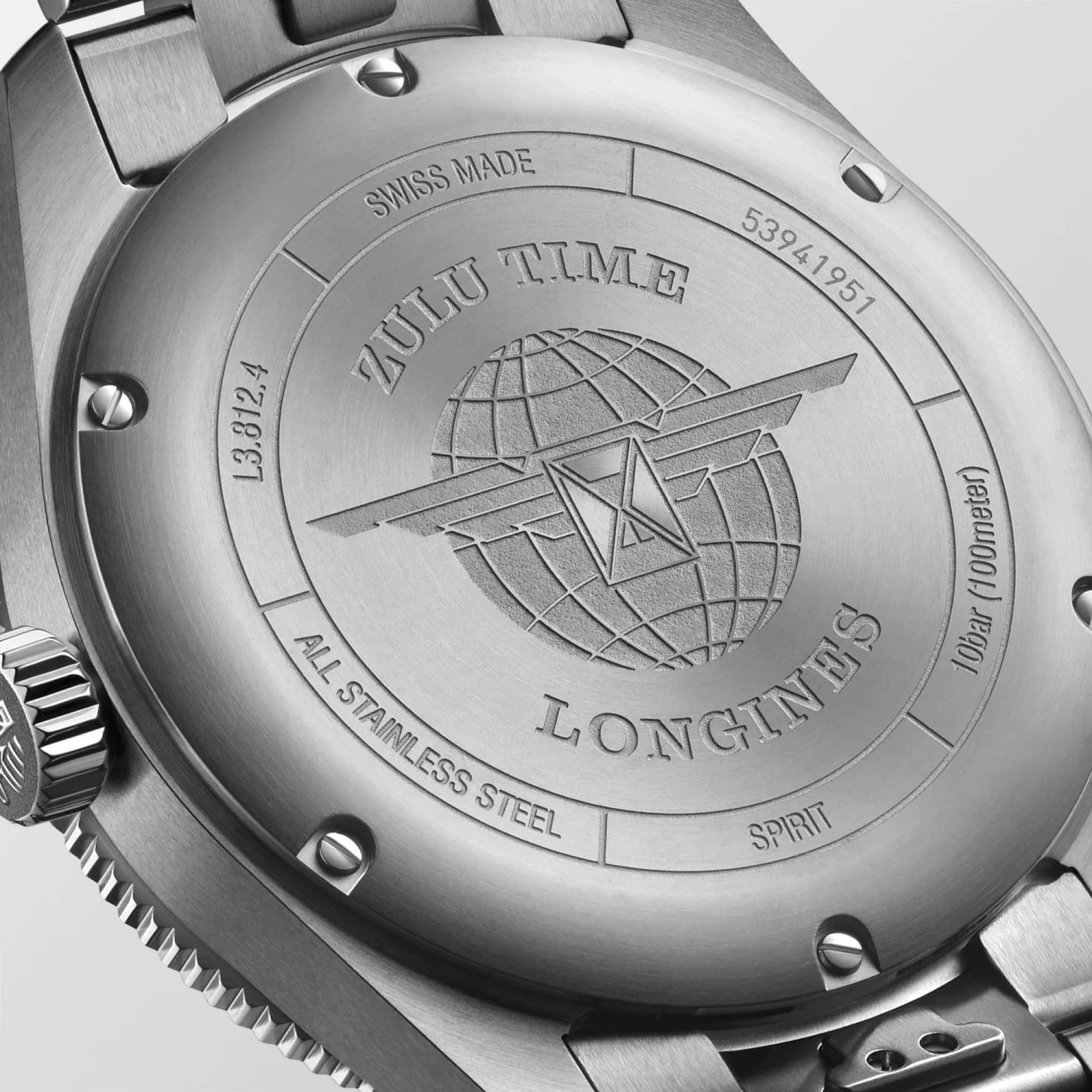 LONGINES Watch Spirit Zulu Time 42mm Anthracite Automatic Steel L3.812.4.63.6