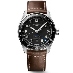 LONGINES Watch Spirit Zulu Time 42mm Black Automatic Steel L3.812.4.53.2