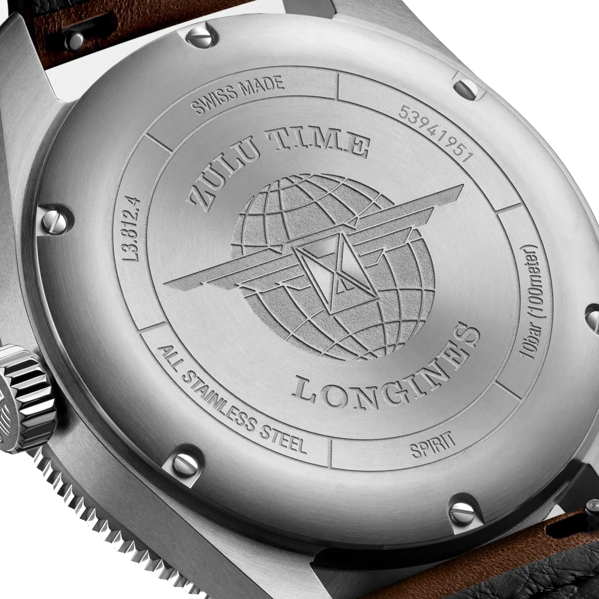 LONGINES Watch Spirit Zulu Time 42mm Black Automatic Steel L3.812.4.53.2
