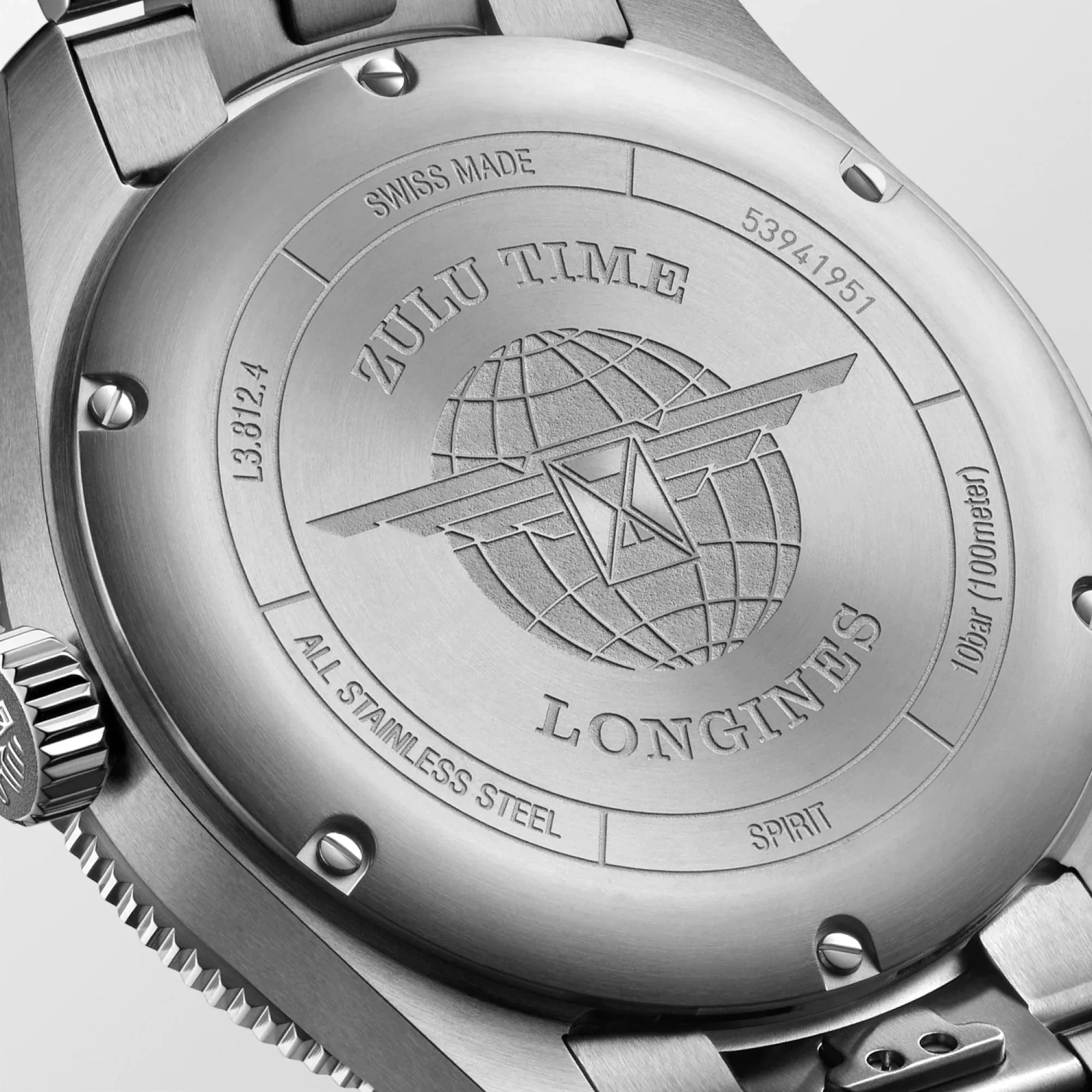 LONGINES Watch Spirit Zulu Time 42mm Black Automatic Steel L3.812.4.53.6