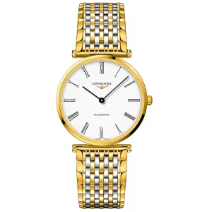 LONGINES Watch the Great Classique 38mm White Automatic Steel Steel Pvd Fincts Yellow Gold L4.918.2.11.7