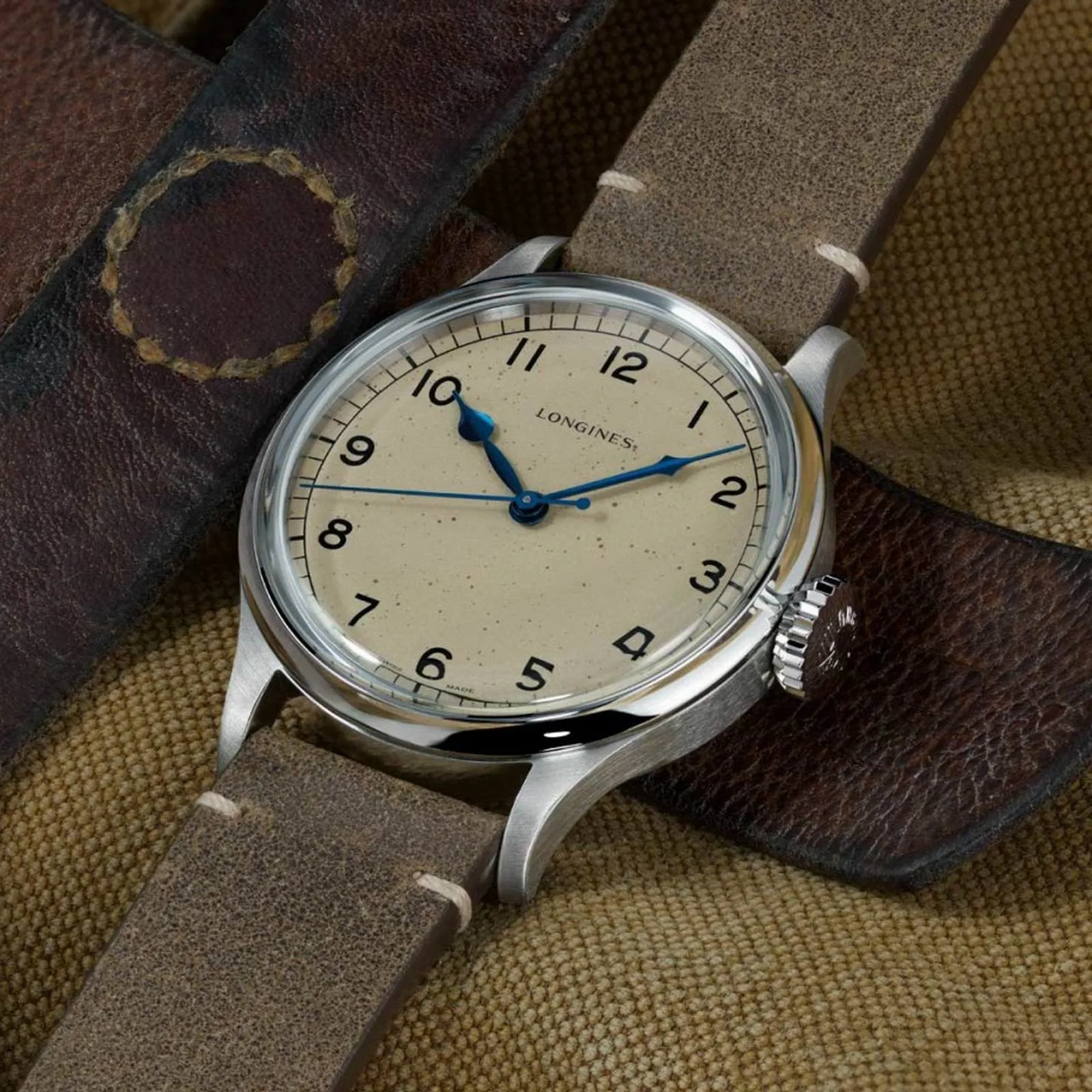 LONGINES WATCH THE LONGLES HERITAGE MILITARY 38.5 MM Automatic Silver Steel L2.819.4.93.2