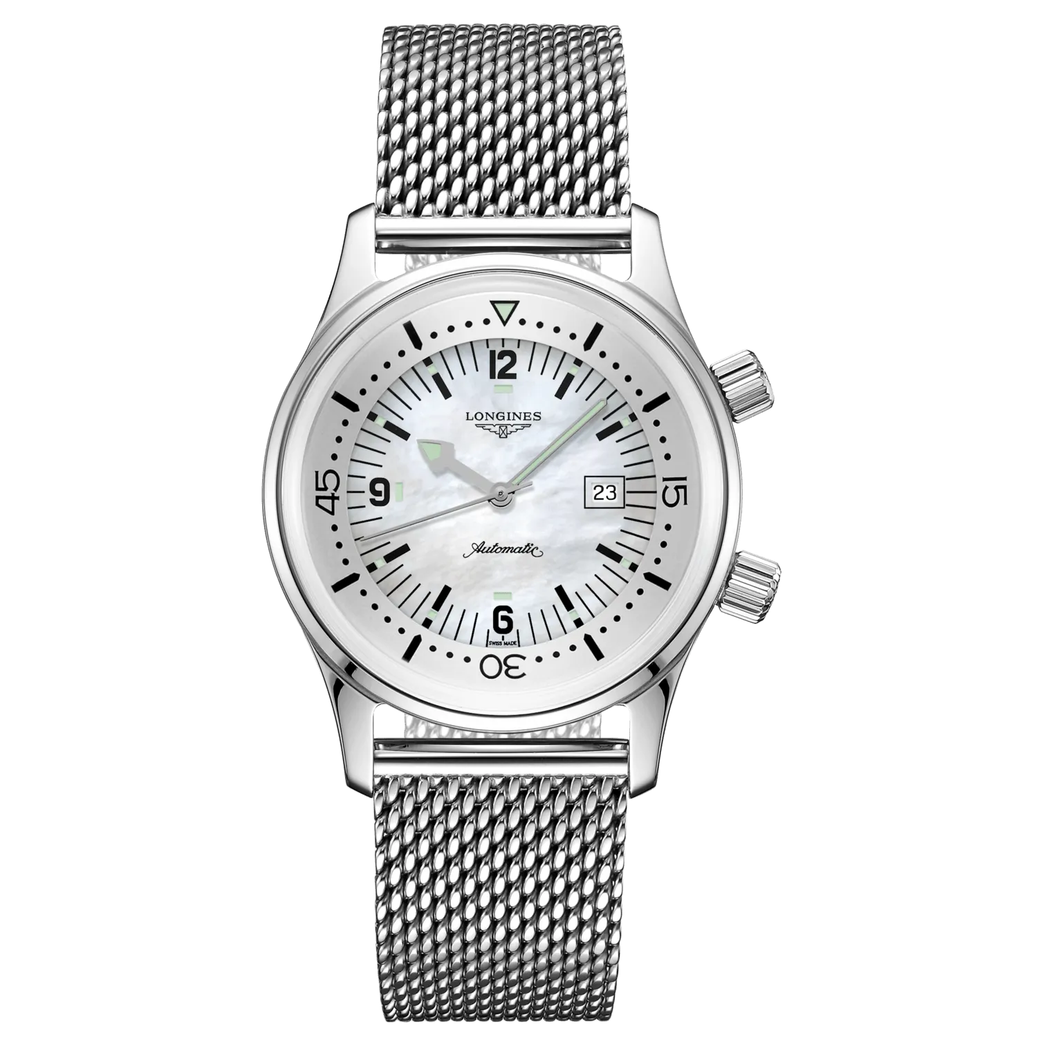 LONGINES WATCH THE LONGLES LEGEND DIV Watch 36mm Automatic Motherperper Steel L3.374.4.80.6