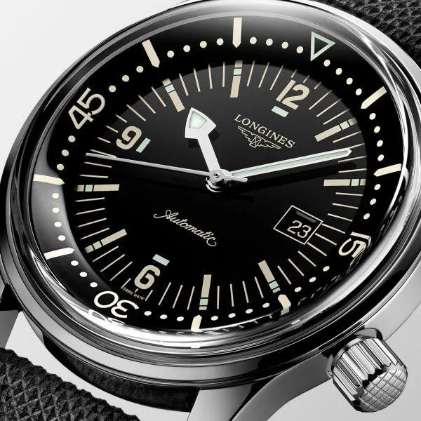 LONGINES WATCH THE LONGLES LEGEND DIV Watch 36mm Black Automatic Steel L3.374.4.50.0