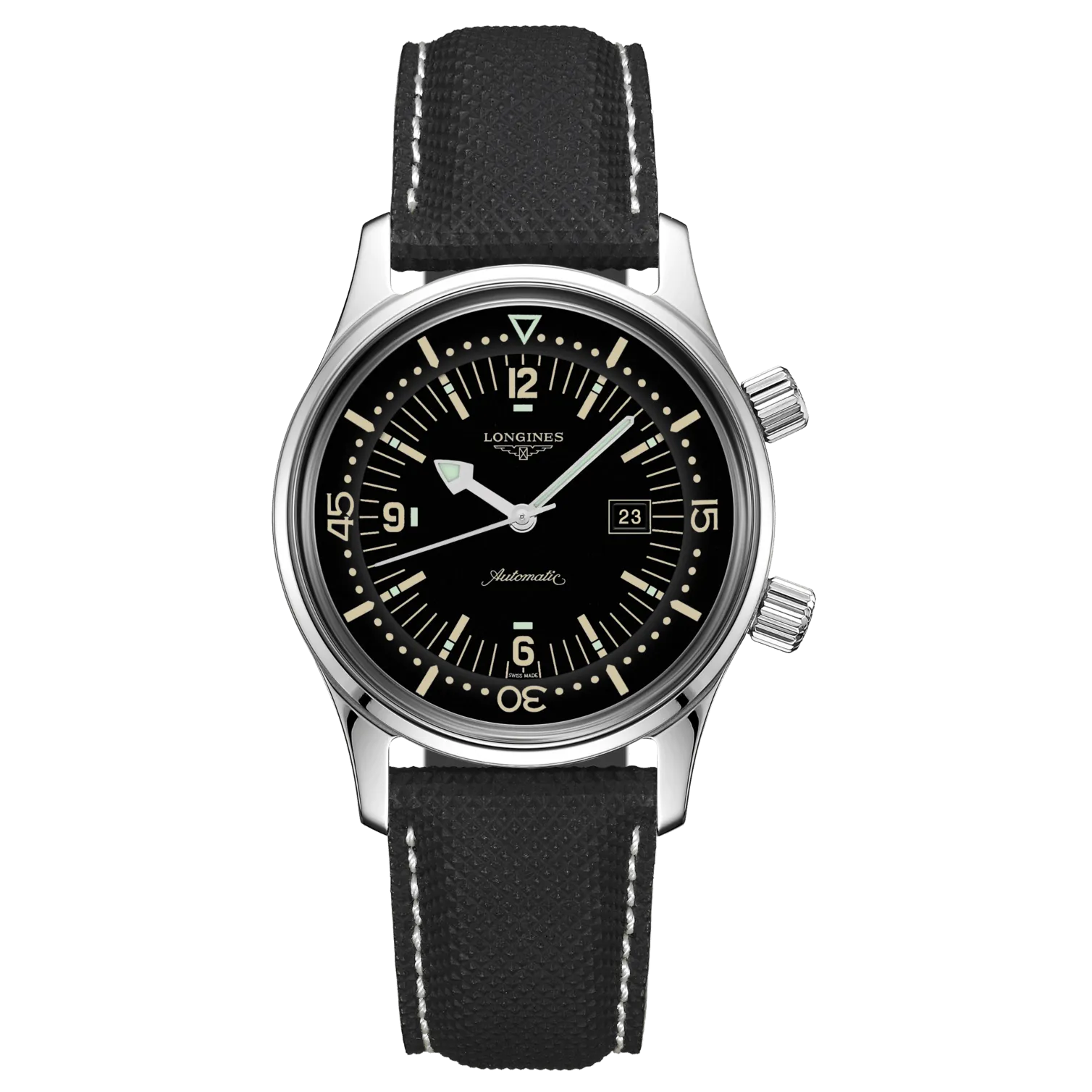 LONGINES WATCH THE LONGLES LEGEND DIV Watch 36mm Black Automatic Steel L3.374.4.50.0