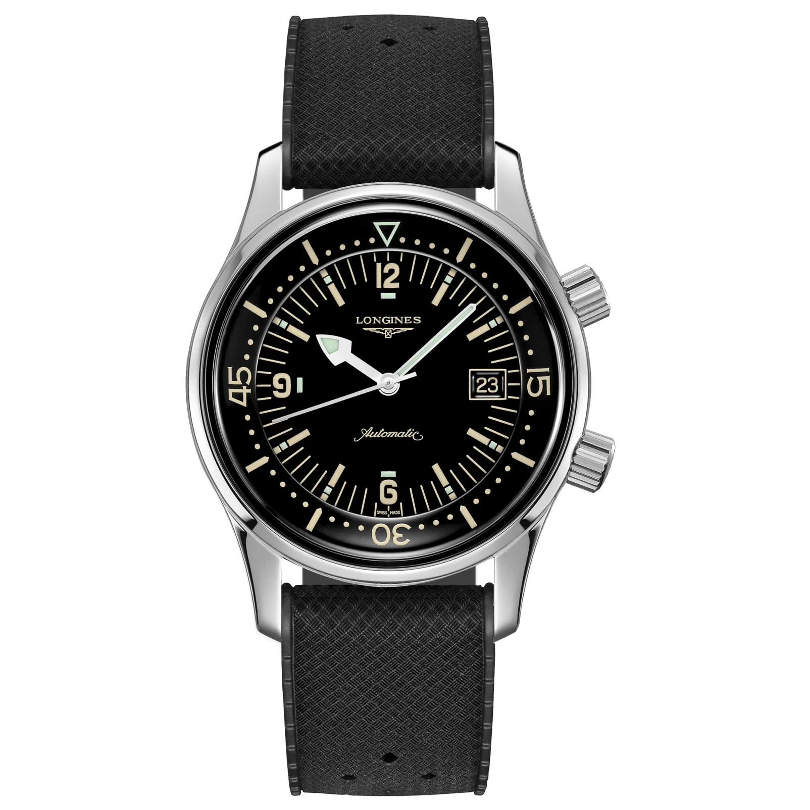 LONGINES WATCH THE LONGLES LEGEND DIV Watch 42mm Black Automatic Steel L3.774.4.50.9