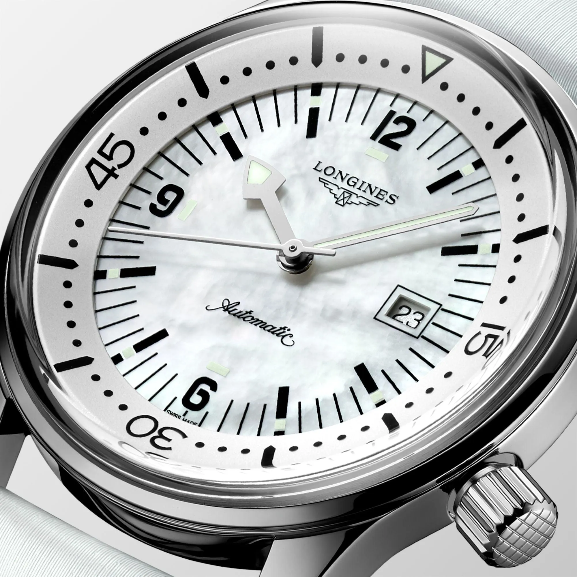 LONGINES WATCH The LONGLES Legend Diver Watch 36mm Motherperper Automatic Steel L3.374.4.4.80.0
