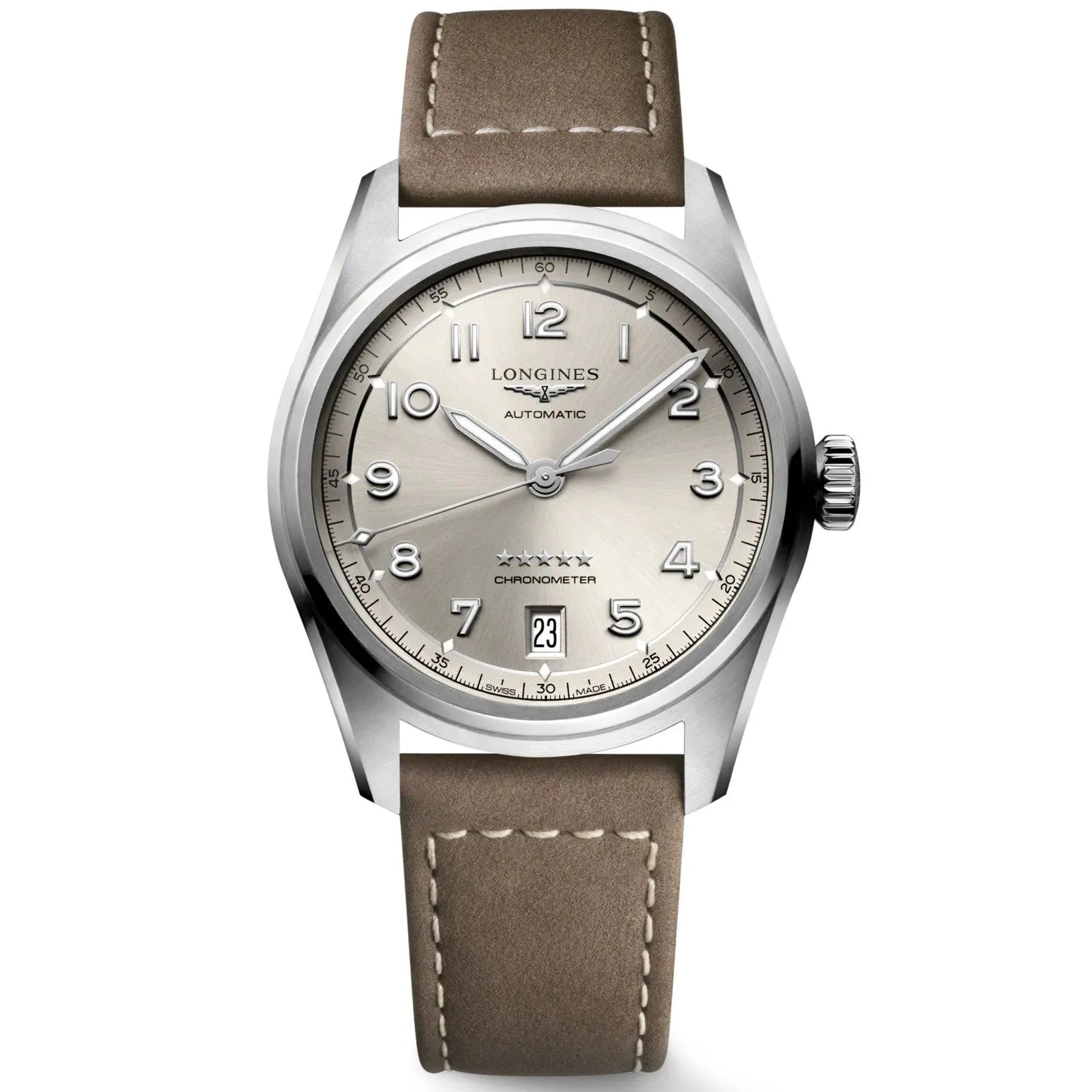 LONGINES WORKSHIP Spirit 37mm Champagne Automatic Steel L3.410.4.63.2