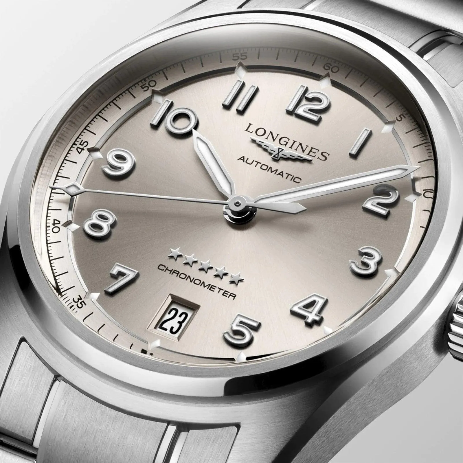 LONGINES WORKSHIP Spirit 37mm Champagne Automatic Steel L3.410.4.63.6