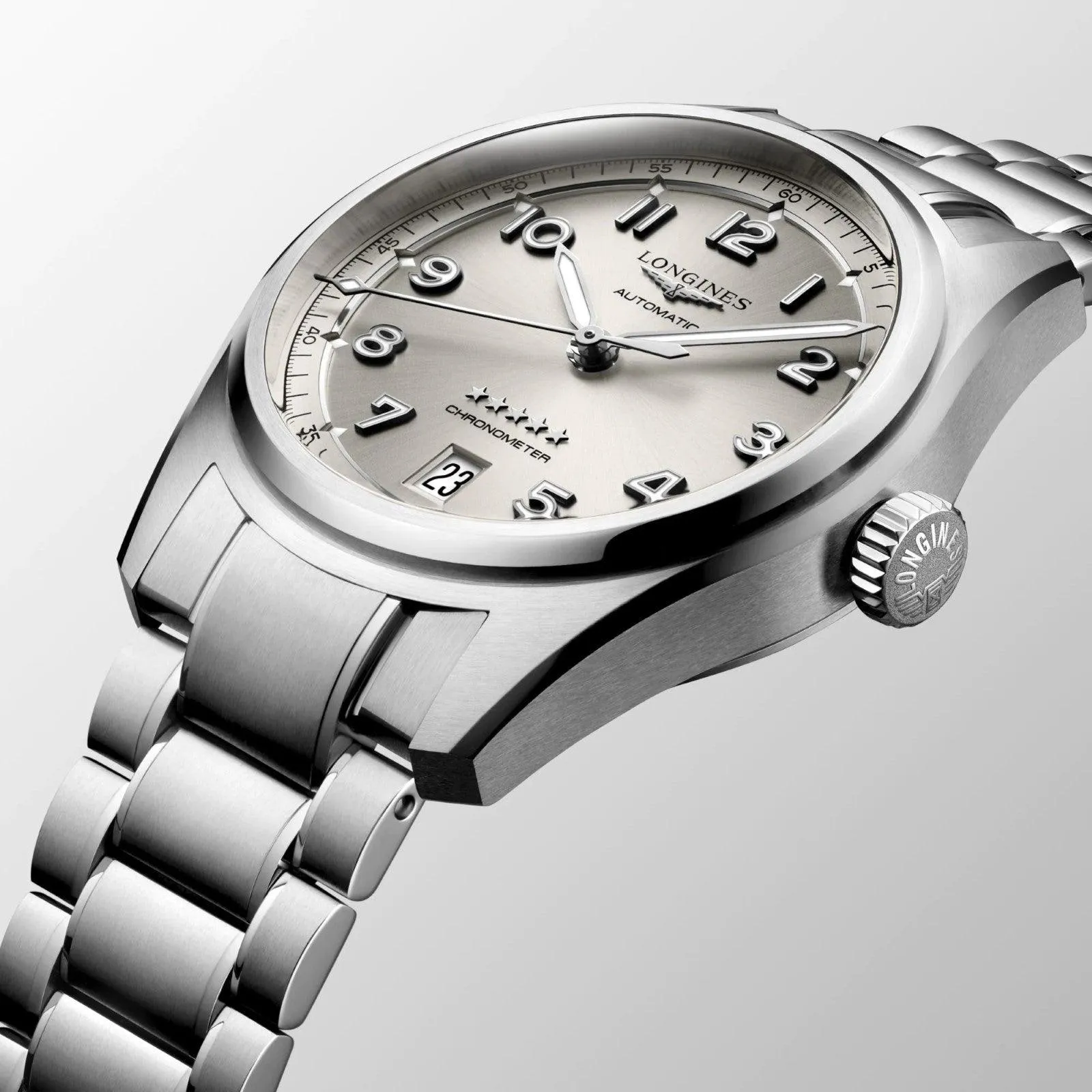 LONGINES WORKSHIP Spirit 37mm Champagne Automatic Steel L3.410.4.63.6