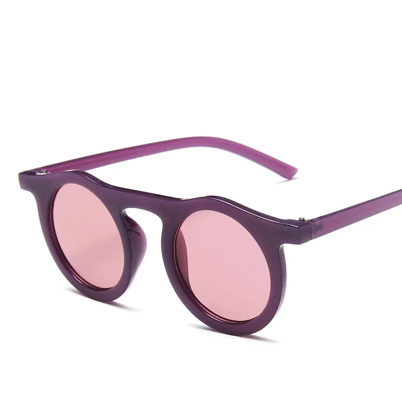 Longkeeper Sunglasses Women Round Glasses Mens Sunglasses Retro Candy Color Sunglass Outdoor Shades Colorful UV400 Eyewear