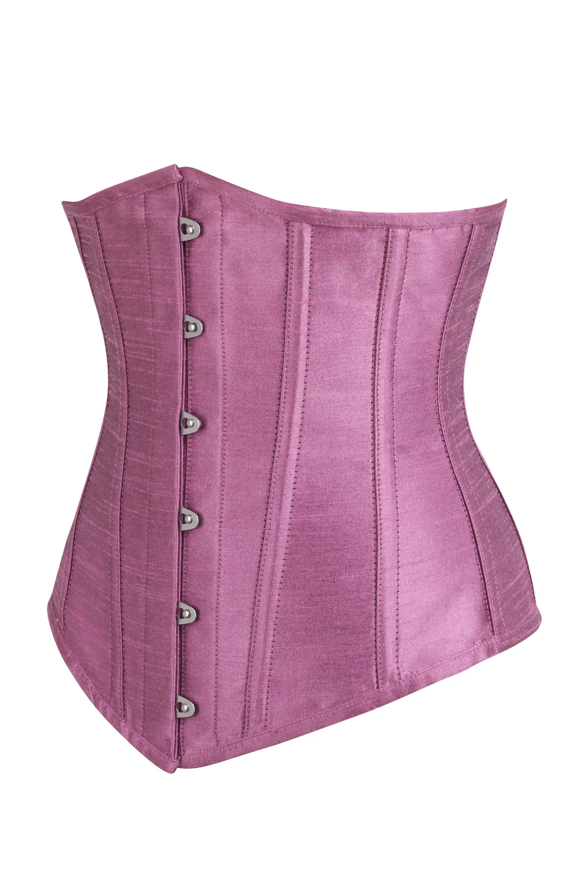 Longline Pink Satin Underbust Corset