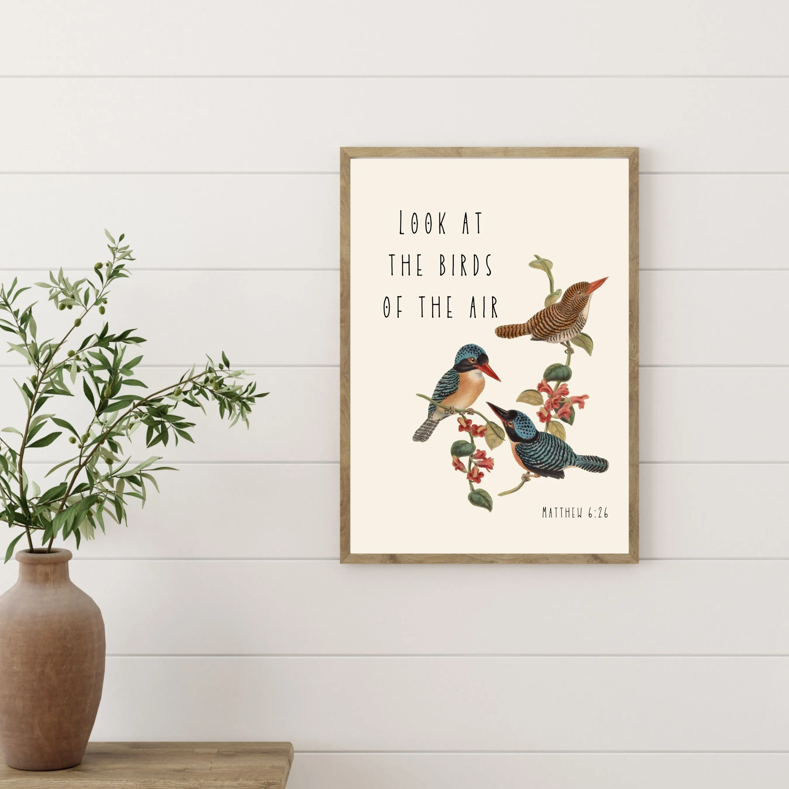 Look at the Birds of the Air: Matthew 6 - Printable Wall Art