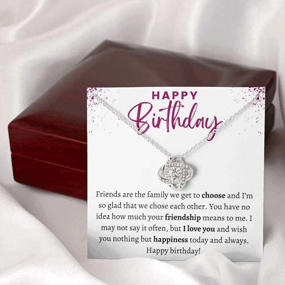 Love Knot Happy Birthday Gift for Friend