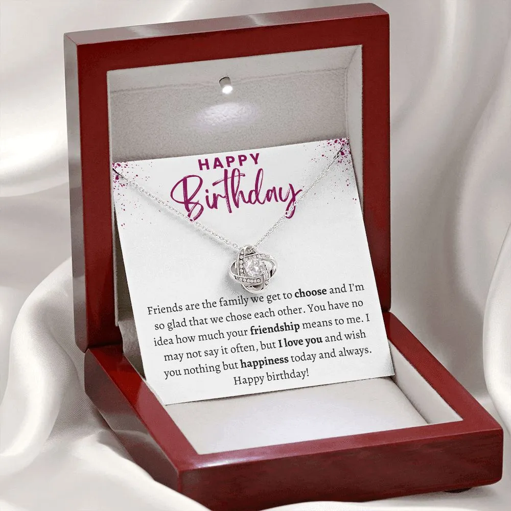 Love Knot Happy Birthday Gift for Friend
