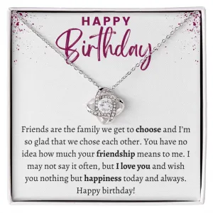 Love Knot Happy Birthday Gift for Friend