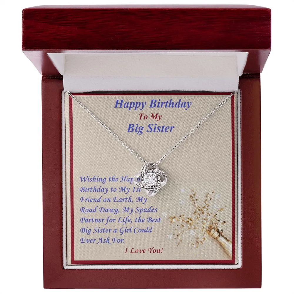 Love Knot Necklace, For Her, Custom Message Card