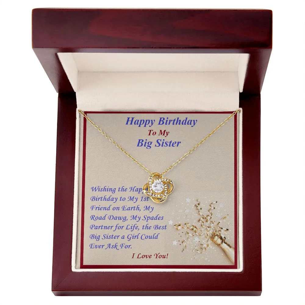 Love Knot Necklace, For Her, Custom Message Card