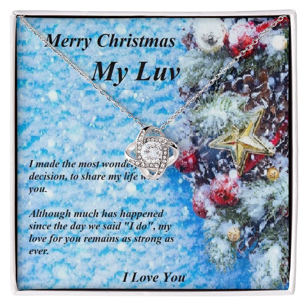Love Knot Necklace, For Her, for Christmas, Anniversary, Birthday, Valentine's Day, Mother's Day, with Custom Message Card