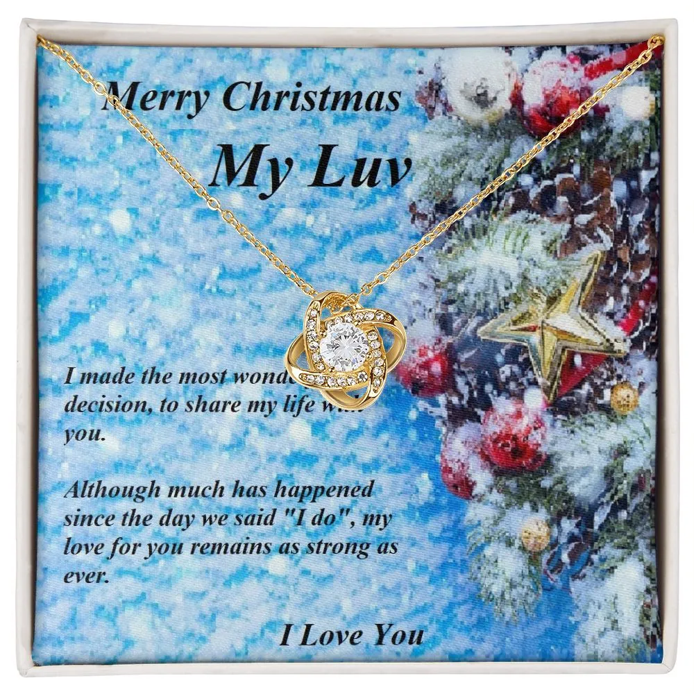 Love Knot Necklace, For Her, for Christmas, Anniversary, Birthday, Valentine's Day, Mother's Day, with Custom Message Card