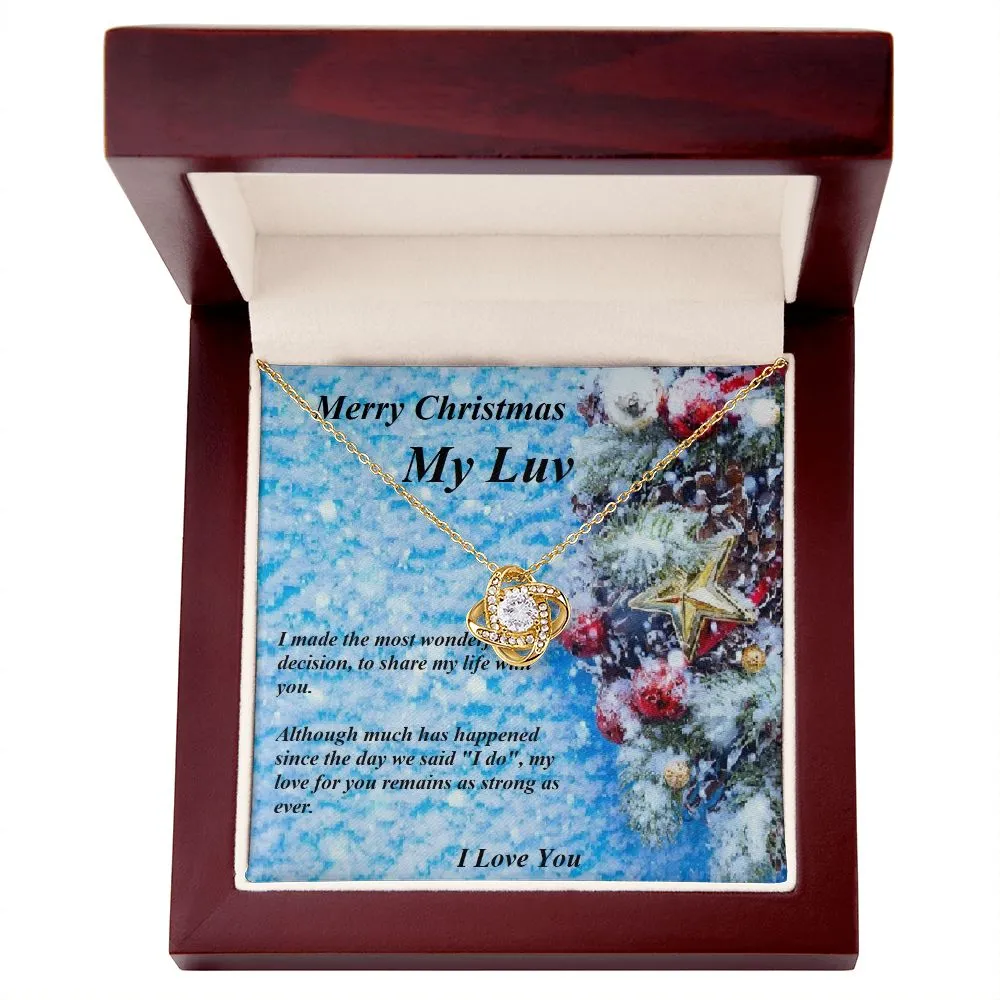 Love Knot Necklace, For Her, for Christmas, Anniversary, Birthday, Valentine's Day, Mother's Day, with Custom Message Card