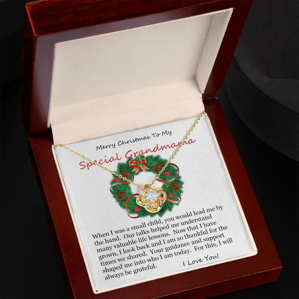Love Knot Necklace, For Her, with Message Card