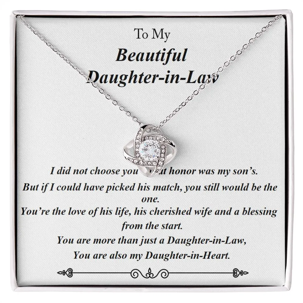 Love Knot Necklace, with Custom Message Card