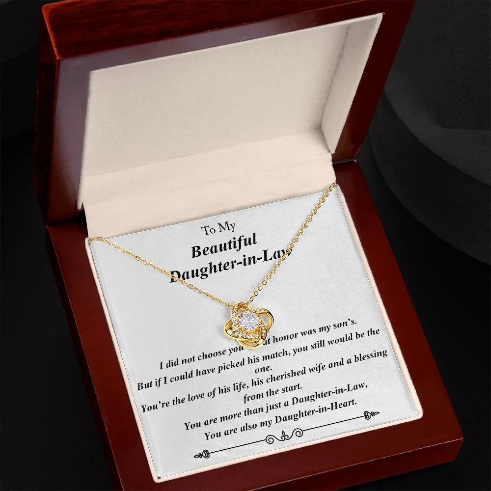 Love Knot Necklace, with Custom Message Card