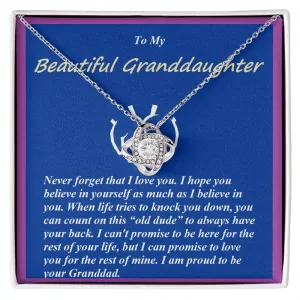 Love Knot Necklace, with Custom Message Card