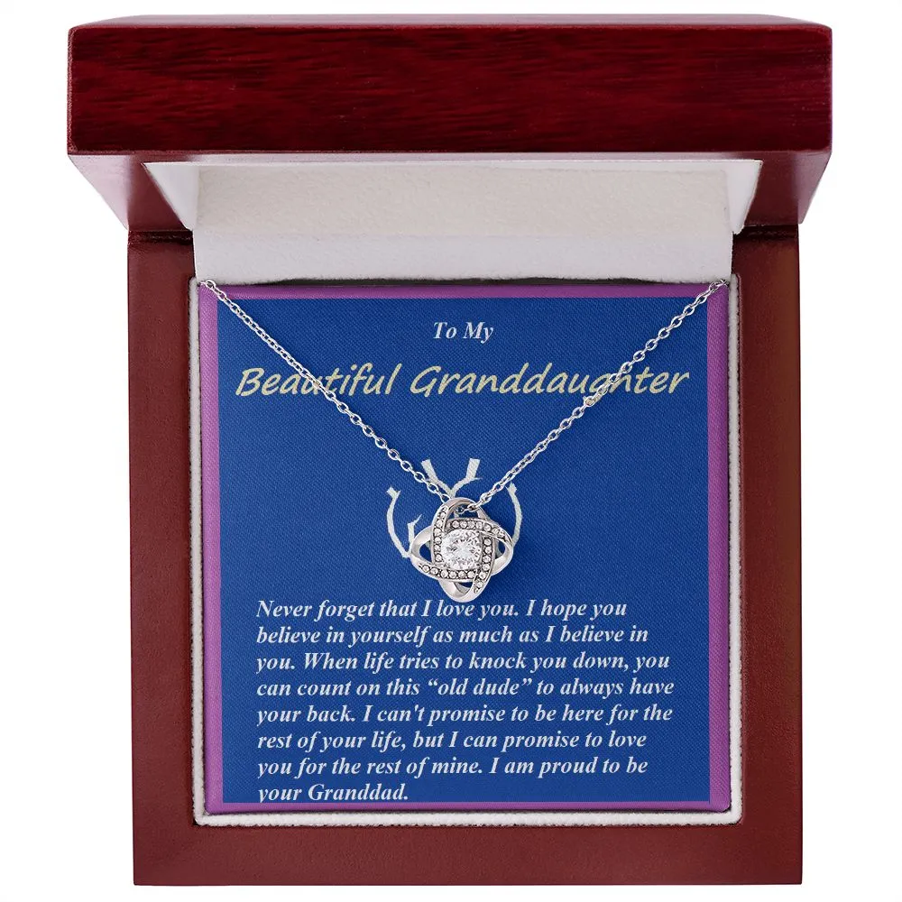 Love Knot Necklace, with Custom Message Card