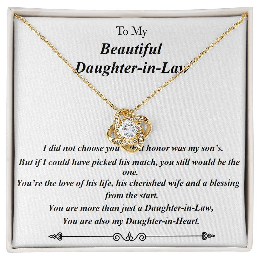Love Knot Necklace, with Custom Message Card