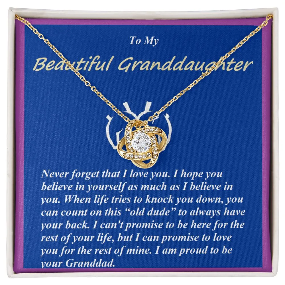 Love Knot Necklace, with Custom Message Card