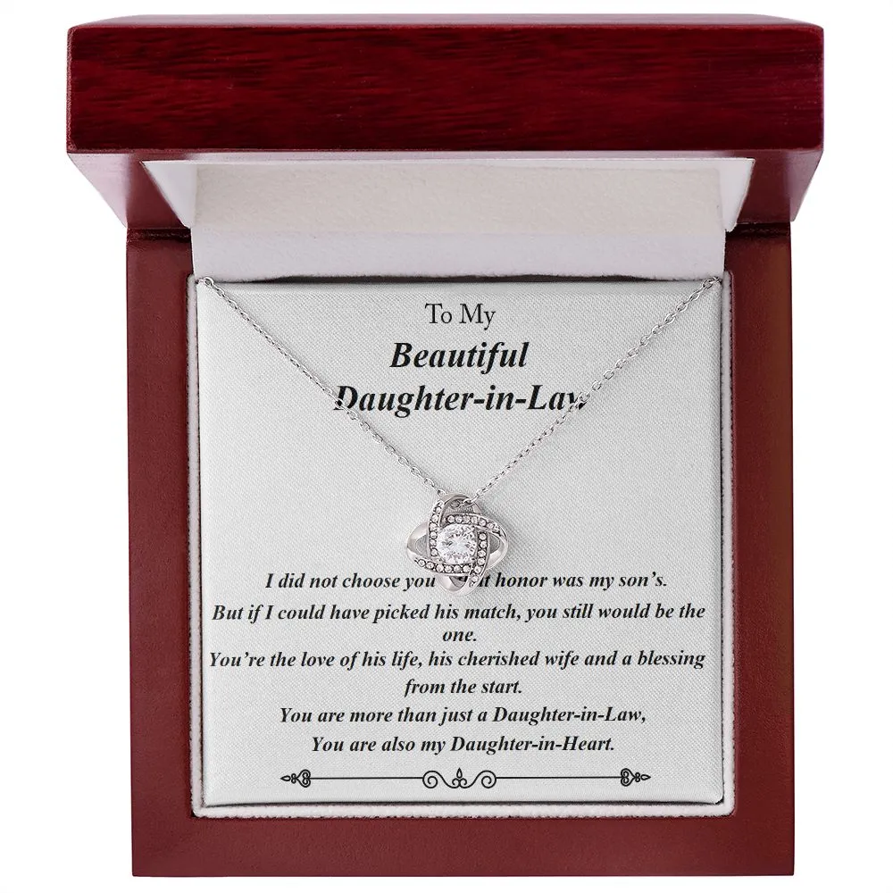 Love Knot Necklace, with Custom Message Card