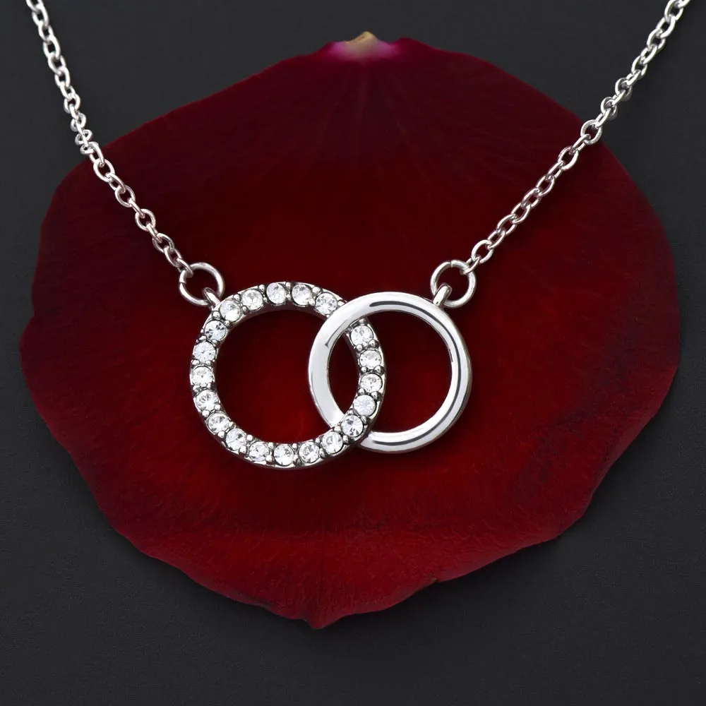 Love you more every passing day-Perfect Pair Circle Necklace for Wife