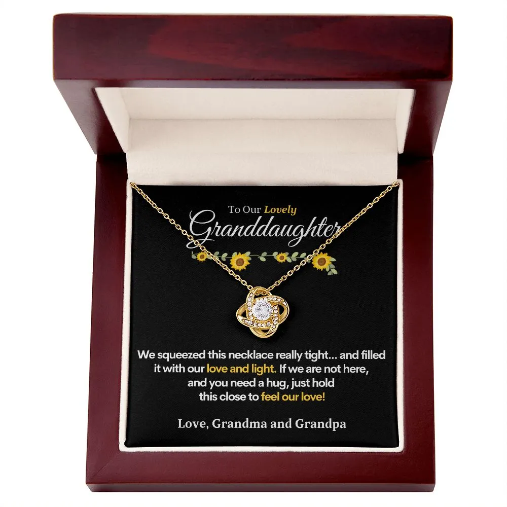 Lovely Granddaughter (Grandma and Grandpa) | 14k White Gold Necklace