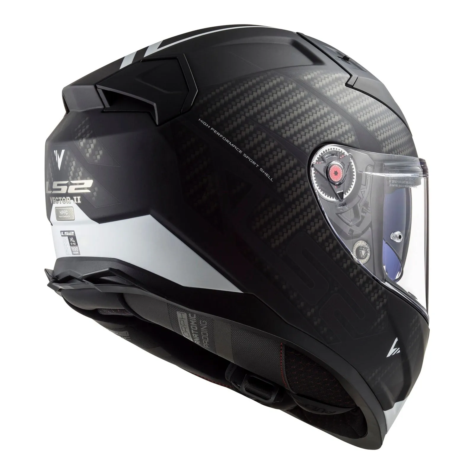 LS2 FF811 Vector II Splitter Helmets - Matte Black / White 06