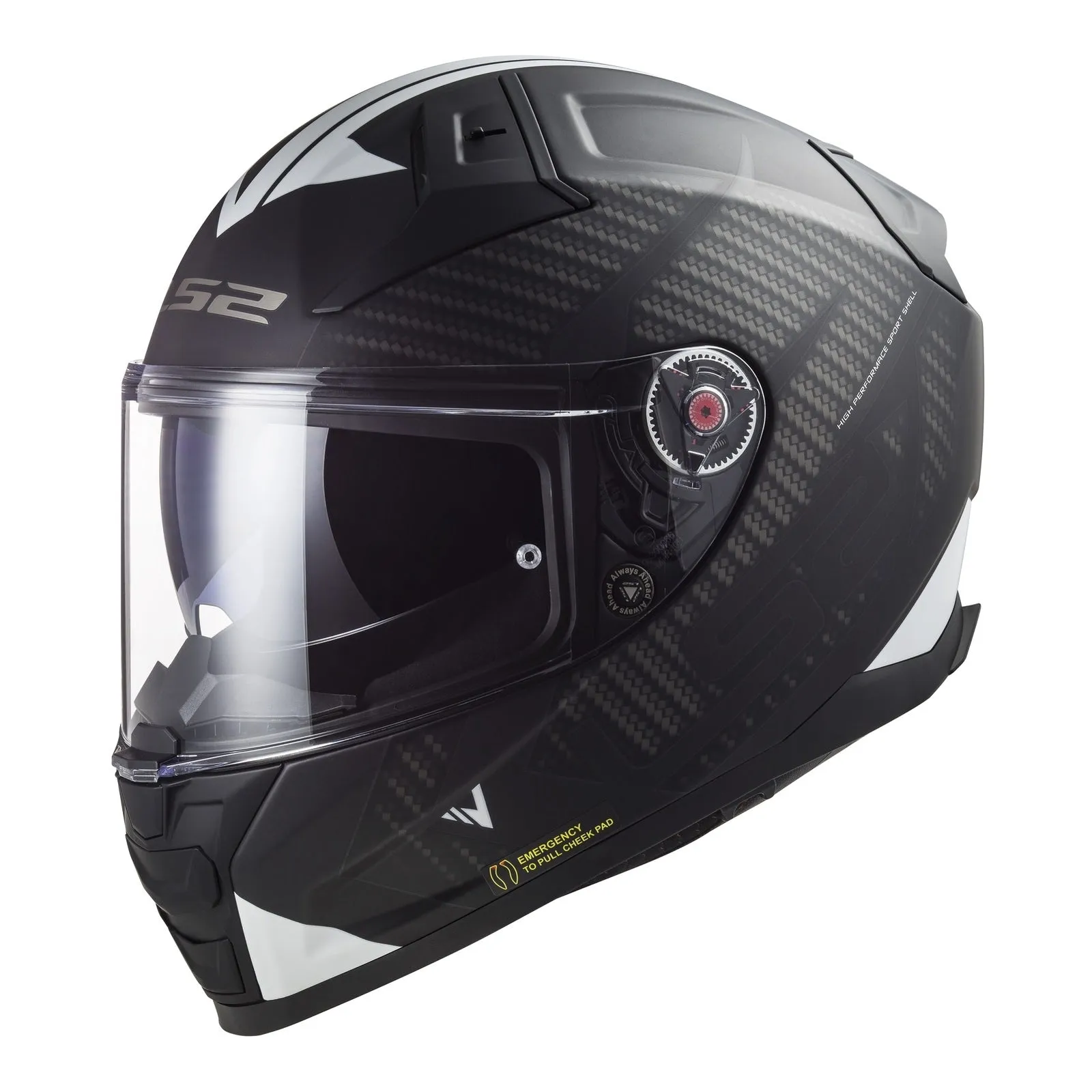 LS2 FF811 Vector II Splitter Helmets - Matte Black / White 06