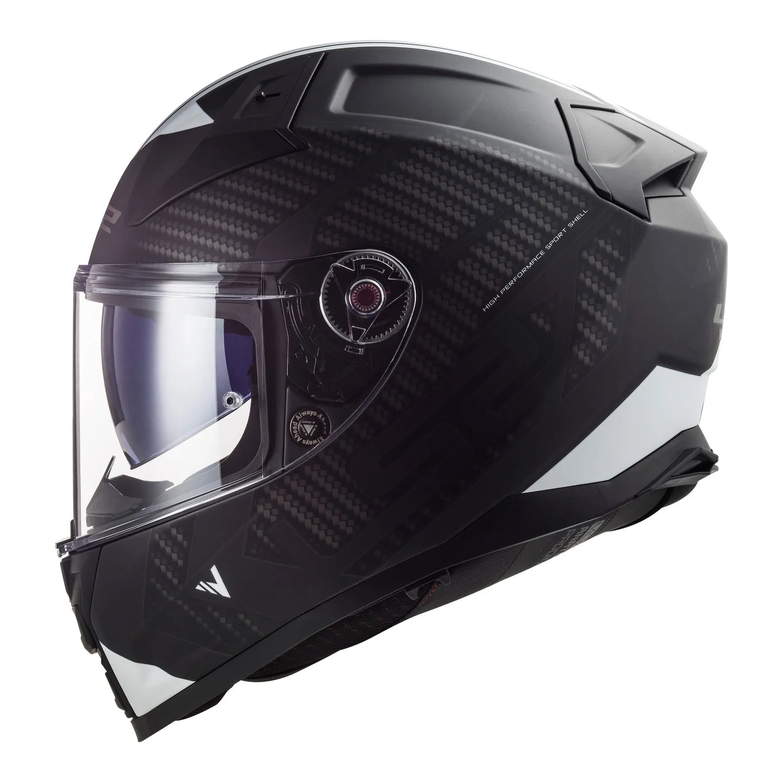 LS2 FF811 Vector II Splitter Helmets - Matte Black / White 06
